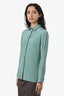 Etro Green/Purple Silk Button Down Collared Top Size 40