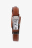 Hermès Stainless Steel Gold Leather Double Tour Strap Kelly Watch