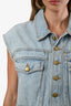 Ulla Johnson Light Denim Cinched-Waist Vest Size Small
