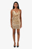 Patrizia Pepe Gold Sequin Mini Dress Size 0