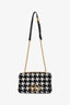 Christian Dior 2021 Black/White Herringbone 'Caro' Shoulder Bag