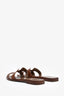 Hermès Gold Leather 'Oran' Sandals Size 39
