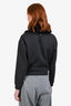 3.1 Phillip Lim Black/Grey Cotton Rabbit Fur Trim Knit Bomber Jacket Size XS