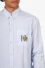 Gucci Blue Button-Down With Avocado Design Size 50 Mens