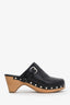 Isabel Marant Black Leather Titya Clogs Size 40