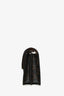 Celine Brown Canvas Leather Double Flap Wallet On Strap