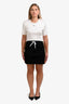 Miu Miu 2018 Black Red/Yellow Striped Mini Skirt Size M