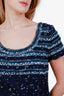 Oscar de la Renta 'Robe en maille à broderies' Mini Dress Size 10