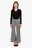 Pre-loved Chanel™ La Pausa 19C Black/White Striped Wide Pants Size 34