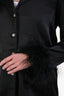 Nadine Merabi Black Satin 'Darcy' Pajama Set Size S