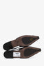 Brunello Cucinelli Brown Leather Slingback Flats Size 38.5