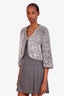 Pre-loved Chanel™ Grey Fur Cropped Jacket Size 40