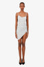Jacquemus Grey Saudade Open Back Ruched Mini Dress Size 34