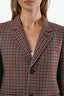 Blazer Balenciaga en laine à carreaux marron, taille 34