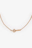 Tiffany & Co. 18K Rose Gold Pink Sapphire Quatra Key Pendant Necklace