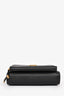 Christian Dior 2024 Black Grained Leather Caro Double Pouch Crossbody