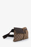 Gucci Brown Leather Canvas GG Supreme Belt Bag