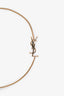 Saint Laurent Gold Toned YSL Logo Bracelet