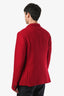 Jil Sander Red Wool Double Breasted Coat Size 54 Mens