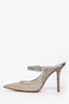 Jimmy Choo Silver Glitter Bing 100 Heels Size 36