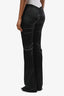 Alessandra Rich Black Satin Low Rise Trousers Size 36