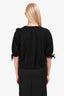 Simone Rocha Black Lace Ruffle Neck Sweatshirt Size L