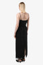 Gucci Black Silk Lace Sleeveless Side Zip Midi Dress Size 44