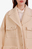 Gucci Cream Boucle Wool Utility Oversized Coat Size 42