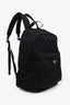 Prada Black Nylon Saffiano Leather Zip Backpack