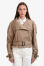 Acne Studios Khaki Twill Cropped Trench Coat Size 42