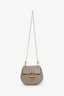 Chloe Taupe Grained Leather 'Drew' Crossbody Bag
