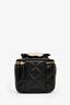 Pre-loved Chanel™ 2021 Black Leather CC Mini Vanity Crossbody Bag