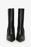Fendi Black Leather Knit Rockoko Sock Ankle Boots Size 40