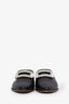 Roger Vivier Black Leather Crystal Buckle Mules Size 37