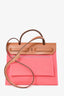 Hermès 2017 C Rose Pourpre Canvas Leather Herbag 31
