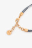 Christian Dior Gold Tone/Navy CD Cord Bracelet