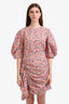Rhode Pink Multicolour Floral 'Pia' Midi Dress Size 10