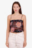 Pre-loved Chanel™ 24S Black/Multicolour Silk Camellia Print Camisole Top Size 34