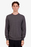 Pull col rond Hermès en cachemire gris, taille XL homme