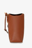 Loewe 2024 Brown Leather 'Gate Pocket' Crossbody Phone Holder Bag