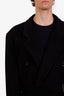 Hugo Boss x Loro Piana Black Wool Cashmere Single Breasted Belted Jacket est Size M Mens