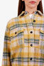 Isabel Marant Etoile Yellow/Green Wool Cotton Cropped Coat Size 32