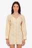 Nanushka Orange Asymmetrical Robe Shirt Dress Size XS