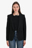 Sportmax Code Black Knit Sleeve Open Front Blazer Estimated Size S