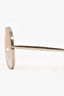 Chloe Silver Metal Frame Aviator Sunglasses