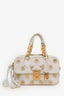 Louis Vuitton White 'Polka Dots Panama Tinkerbell' Top Handle Bag GHW