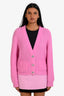 Ganni Wool Blend Crystal Embellished Button Cardigan Size M