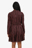 Ulla Johnson Brown Pink Metallic Stripe Cotton Mini Dress Size 4