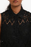 Frame Black The Deco Lace Embroidered Floral Sleeveless Dress Size XS