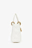 Christian Dior 2021 White Leather Mini Lady Dior